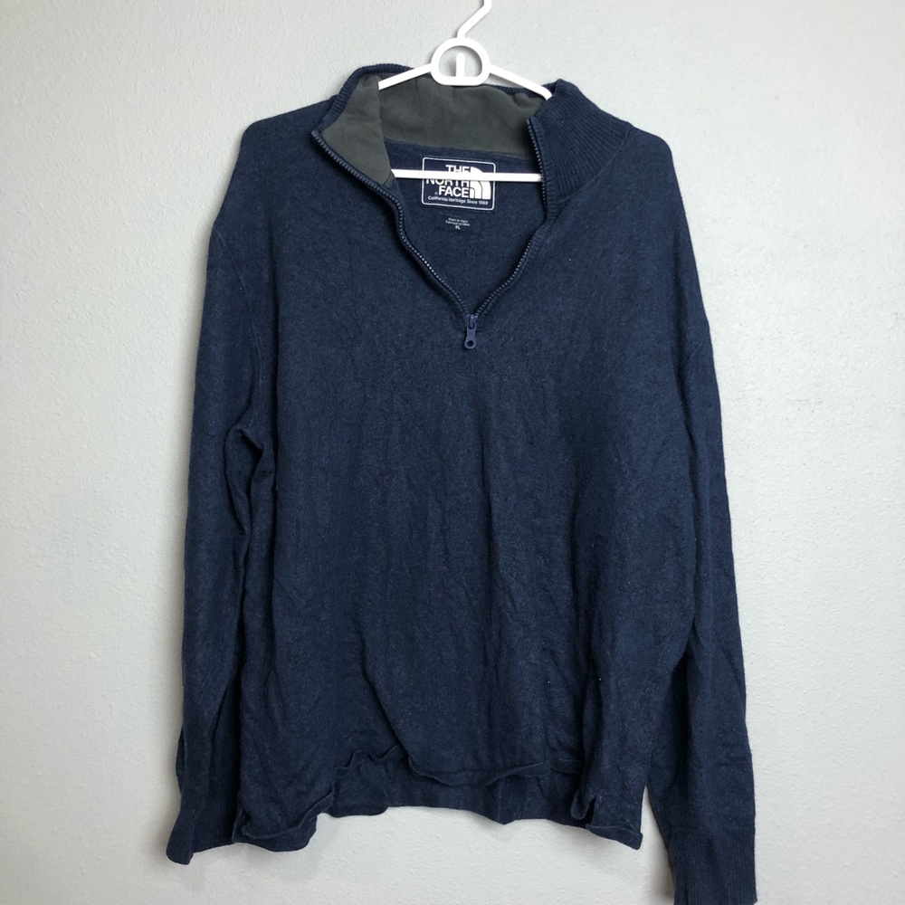 The North Face Wool 1/4 Zip Pull Over